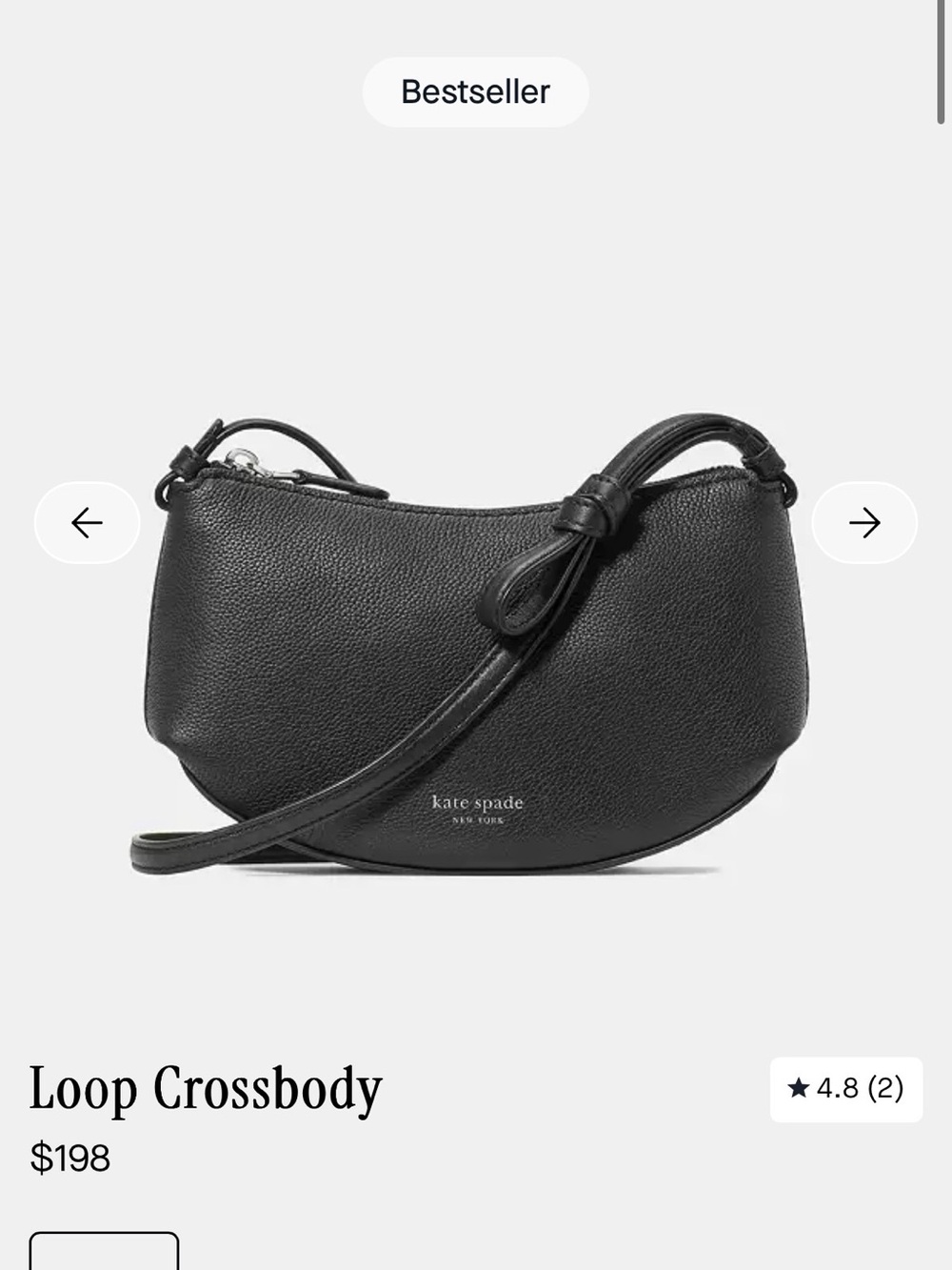Kate spade Loop Crossbody Bag in Black